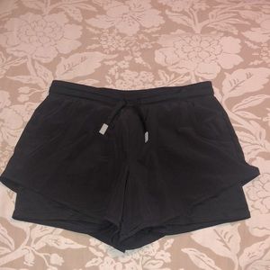 Girls Black Athletic Shorts